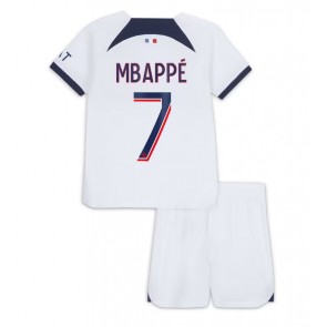 Paris Saint-Germain Kylian Mbappe #7 Gostujuci Dres za Dječji 2023-24 Kratak Rukavima (+ kratke hlače)